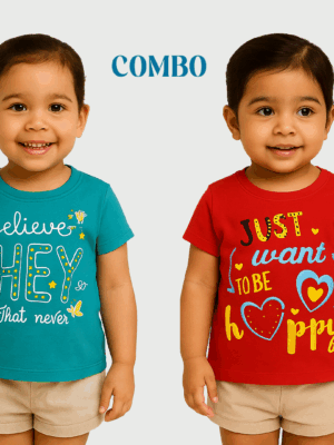 Combo Pack: Baby Girl Cotton Graphic Tees (Size 0)