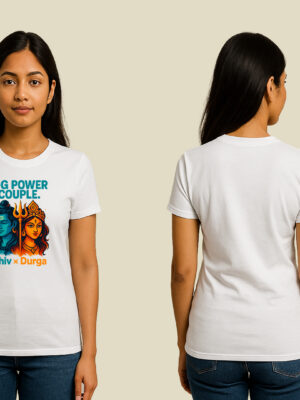 Festival Graphic Print T-Shirt | Trendy Spiritual Design for Navratri & Durga Puja