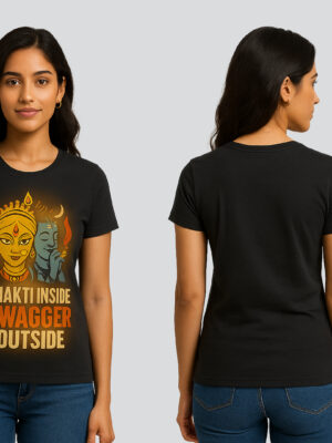 Festival special unisex graphic tshirt with shakti power and swagger vibes