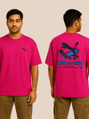 Magenta Oversized (XL) Skate Graphic T-Shirt – Unisex Streetwear