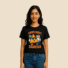Women’s Black Cotton Foodie Graphic T-Shirt | Trendy Streetwear Tee