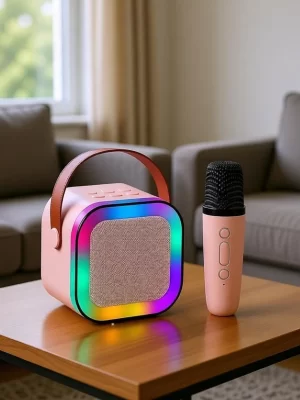 Parmi Portable Karaoke Bluetooth Speaker with Mic | Kids Karaoke Toy | Musical Learning Toy (Multicolor)