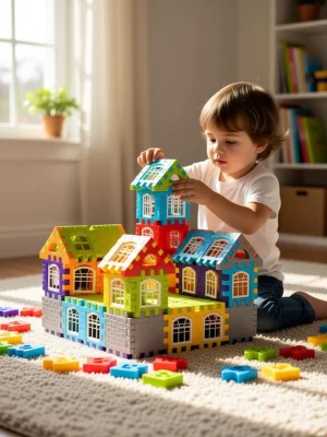 Happy House Building Blocks Toy (52 Pieces) | Educational Puzzle Set for Kids | Creative Learning ToyHappy House Building Blocks Toy (52 Pieces) | Educational Puzzle Set for Kids | Creative Learning Toy