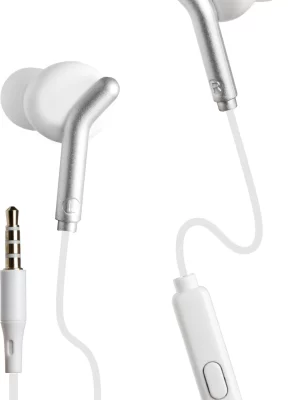 ZEBRONICS ZEB-BRO Wired Earphones with Mic, 3.5mm Jack, 10mm Drivers, In-Ear Headset (White)